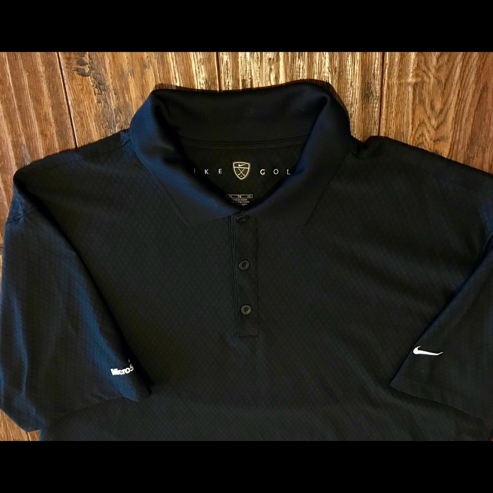 Nike + Microsoft Dri-Fit Black Golf Polo Shirt XL